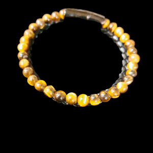 Tiger eye with leather bracelet